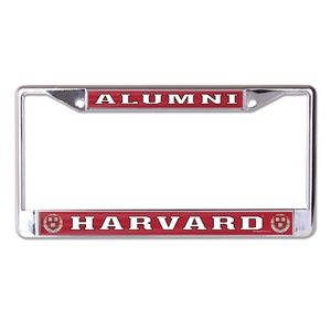 Harvard Alumni on Red Background Metal Tag Frame